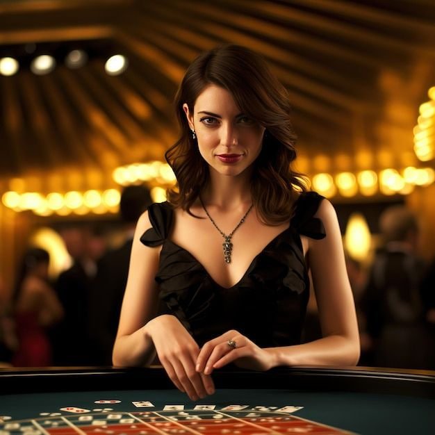 Studio live-dealer Number Games indosloter dengan blackjack table
